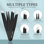 7pcs Eyebrow Tweezers Kit for Women Precision Plucker with Brow Scissors & Razor & Spoolie for Facial, Chin, Brow, Splinter and Ingrown Hair