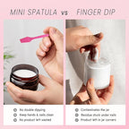 PANA 100pcs Brand Cosmetic Make Up Disposable Plastic 2.5" Spatulas Skin Care Facial Cream Mask Spatula (100 Pieces in a Container) (PINK)