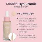 MCoBeauty Miracle Hyaluronic Tinted Serum, 0.5-2 Very Light, Free Cosmetics