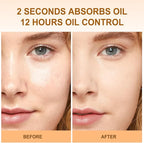 Face Oil Blotting Cushion Instead of Oil Blotting Paper Sheets for Oily Skin, Oil Absorbing Liquid Mattifying Cushion, Moisturizing & Smoothing Pores with Natural Tea Tree, Oil control for Make Up