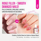 Nail Repair Hardener Extra Strong and Growth: Coral Red Natural Nail Strengthener for Enthusiast - Polish Ridge Filler Concealer for Damaged Nails 15ml