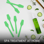 PANA Cosmetic Make Up Disposable Plastic 2.5" Spatulas Skin Care Facial Cream Mask Spatula (APPLE GREEN - 200 Pcs Box)