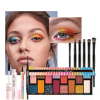 All in One Professional Makeup Kit for Women Girls Holiday Makeup Gift Sets Xmas Essential Bundle Include Eyeshadow Palette Lipstick Blush Concealer Eyeliner Mascara Brush Eyebrow Pencil