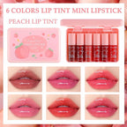 6 Colors Peach Lip Tint Stain Set, Matte Lip