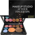 Junior Magnetic Makeup Palette, Empty Magnetic Palette, Universal Magnet makeup palette for Eyeshadows, Powders, Customizable Beauty Organizer with Mirror