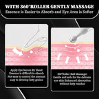 Eye Cream for Puffiness and Bags Under Eyes, Under Eye Cream for Dark Circles, Eye Roller for Puffy Eyes, Caffeine Eye Serum with 360°Massage Ball Reduce Wrinkles and Fine Lines