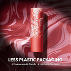 2PCS Marbled Matte Lip Stick Makeup - Velvety Finish | Naked-lip Feel, Full Coverage, D003+D004