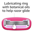 Amazon Basics Women's 5 Blade FITS Razor for Women, FITS Amazon Basics FITS Handle and Venus Handles, Includes 1 FITS Handle, 2 Cartridges & 1 Shower Hanger