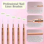 5pcs Nail Art Liner Brushes,Liner