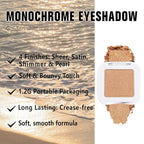 Golden Glitter Eyeshadow – Neutral Shimmer Eye Shadow, Daily Waterproof Long-Lasting Eyeshadow Powder Palette for Women Eye Makeup sombras para ojos (06)