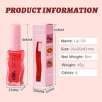 Lip Oil, Moisturizing Lip Glow Oil, Transparent Tinted Moisturizing
