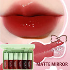 Miniling 6-Color Korean Lip Tint Set - Watery, Velvet Matte Lipsticks for Lips and Cheeks - Long-Lasting, Non-Stick, Shimmery
