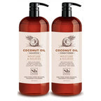 Soapbox Shampoo and Conditioner Set with Coconut Oil, Jojoba Oil, Aloe and Shea Butter to Moisturize and Nourish for All Hair Types, 1 Liter Each (Pack of 2)
