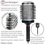 Cricket Technique Thermal Hair Brush #450 3.25” Curling, and Styling – Heat-Retaining Barrel with Anti-Static Tourmaline Bristles, Round Thermal Brush, Ideal for All Hair Types