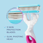 Schick Hydro Silk Ultimate Pubic Skin Protection, Disposable Razors for Women Sensitive Skin | Pubic Hair Razor for Women, Bikini Razor, Womens Razors Bikini Line, 3ct