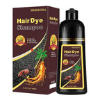 Black Tea Hair Dye Shampoo 3 in 1 for Gray Hair, Long-lasting & Natual Hair Color Shampoo, Herbal Ingredients Natural Shampoo Hair Dye Effect in Minutes, Gifts for Men Women 500ml
