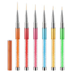 Artdone Nail Art Brushes Set,6PCS Nail Art Liner Brushes For Gel Nail polish Design pen,Nail Drawing Pens For Nail Art Tools Design Pen Small Detail Brushes
