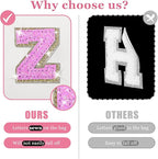 Initial letter patch makeup bag,