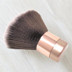 Luxurious and Large Soft Fluffy Powder Brush, Use as a Spray Tan Finishing Tool, Multipurpose Face and Body Barber and Beauty Tool, Large Kabuki Brush by BevyGold (Rosegold)