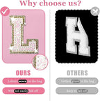 Initial letter patch makeup bag,