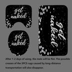 4PCS Luxury Diamond Shower Curtain Set, Bling Rhinestone Gem Crystal Jewelry Shining Starry Sky Galaxy Bathroom Decor, Waterproof Fabric Black Shower Curtain, Get Naked Bath Mat Toilet Rug