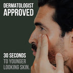 Men's Eye Cream for Dark Circles, Puffiness, Wrinkles & Puffy Eyes, Unscented Gel with Hyaluronic Acid, Vitamin E, Argan Oil, 1 Fl Oz