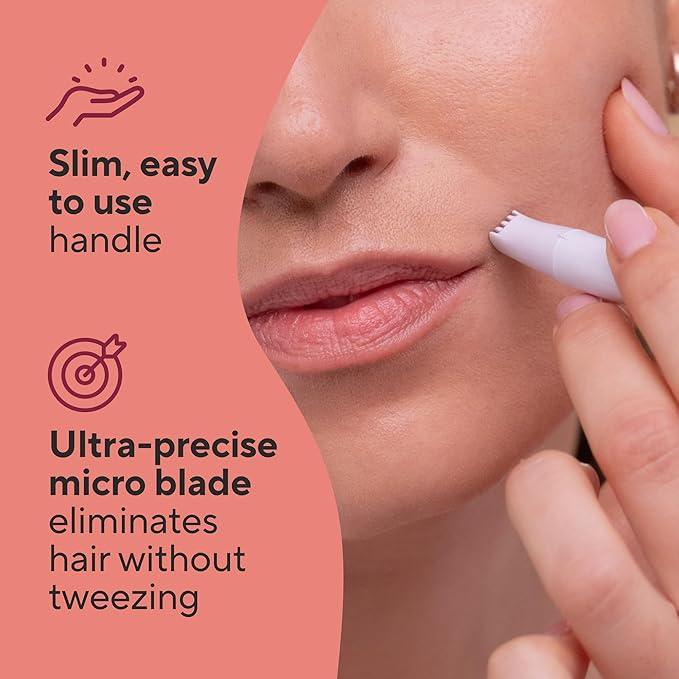 Finishing Touch Flawless Stray Hair Remover, Precise Micro-Blade Hair Removal Tool, Designed to Painlessly Cut Stray Hairs from Chin and Lips to Fingers and Toes, for All Skin Types