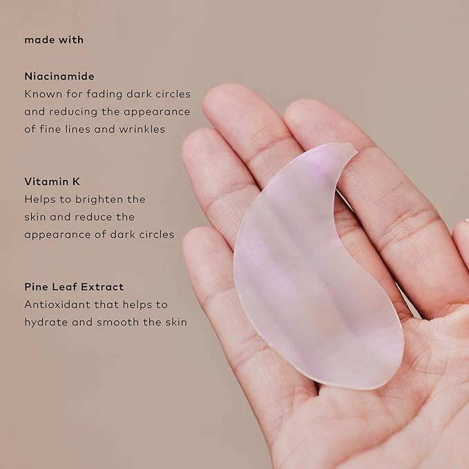 The Good Patch Brighten Up Hydrogel Under Eye Patches for Dark Circles and Puffy Eyes, Made with Niacinamide, Vitamin K, Pine Leaf Extract, Clinically Proven (18 Total Patch Sets)