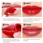 Peel Off Lip Tint, Wipe-On Colour Liquid Lipsticks, Tattoo Lip Glaze, Matte High Pigment Long Wear Waterproof Lip Contour Stain Non Smudge Transfer Proof Tear-off Lip Gross (#03, 0.12 floz)