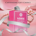 Verse Pink Crystal Intense for Women 3.4 fl Oz - Fruity & Floral Scents of Raspberry, Peony, Magnolia & Lotus Flowers - Base Notes of Amber, Vibrant Musk & Deep Mahogany Wood - Elegant 100ml Bottle