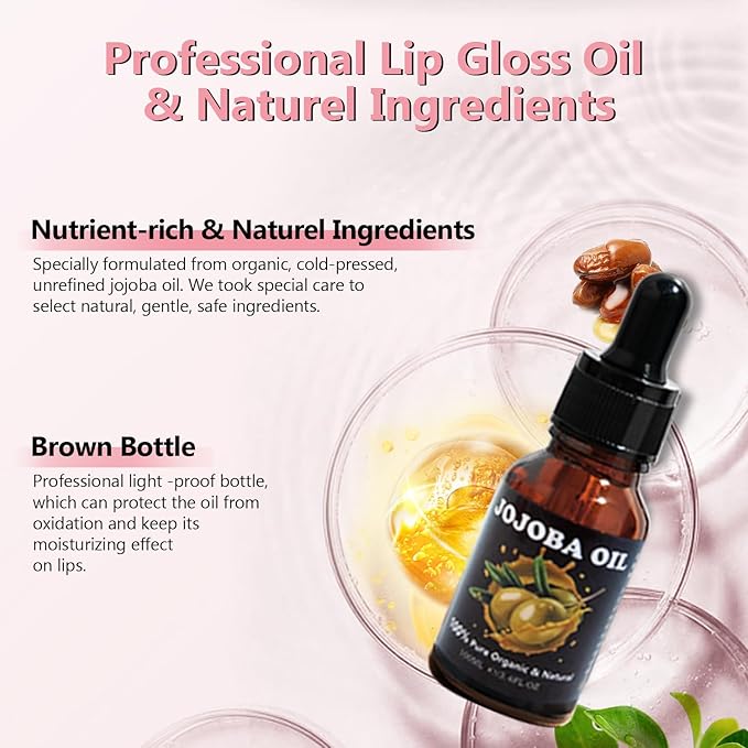 Lip Gloss Making Kit, TSVATE Lip Gloss Kit, Diy Lip Gloss Making Kit, Fun Make Your Own Lipgloss Kids Lip Gloss for Girls, Women, Moisturizing Lip Gloss Base, Jojoba Oil, Lip Gloss Tubes, Gift for Her