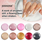 JODSONE 10 Color Gel Nail Polish Set with Base Coat and Top Coat Great DIY Salon Home Gift