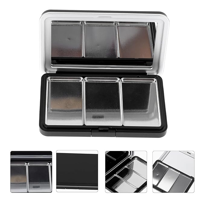 Luxshiny Makeup Case Organizer Empty Eyeshadow Box Empty Eyeshadow Pans Refillable Makeup Container Case For Eyeshadow Powder Blush Lipstick Highlight Makeup Palettes Makeup Samples