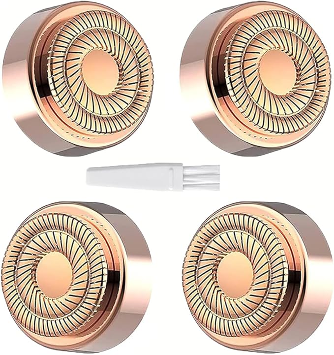 【Generation 2】Facial Hair Remover Replacement Heads for Finishing Touch Flawless Facial Hair Remover, Replacement Blades for Finishing Touch Flawless Gen 2 Hair Removal, 4 Pack (Gold)