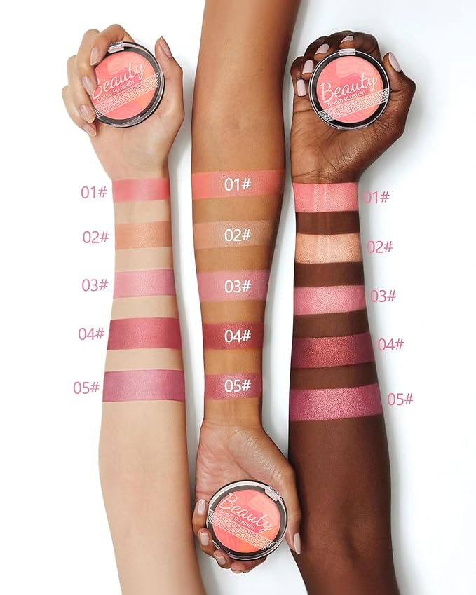 Flower Blush for Cheeks, Matte Shimmer Face Blush Powder,Contour Multiuse Facial Make up Palette,Long Lasting Waterproof Embossed Blusher,Mother's Day Makeup Gift for Women-01#Sakura Pink