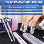 2PCS Metal Mauve/Pink Purple Cuticle