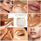 4 Colors Diamond Shimmering Powder, High Glossy Face Highlighter Eyeshadow