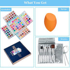 82 Vibrant Shades Makeup Palette - Matte, Shimmers,