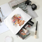 Western cosmetic bag highland cow