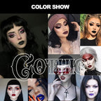 4PCS Halloween Matte Liquid Lipstick Lip Kit,24 Hour Long Lasting Red Lipgloss,Waterproof Smudge Proof Matte Lip Glaze,Gothic Festive Lip Gloss