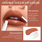 Double Head Lipstick & Moisturizing Lip Balm, 2-in-1 Moisturizing