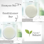Shampoo Bar and Conditioner with Travel Tins | Lemongrass, Lavender, Tea Tree Oil | Clarifying & Growth | For Oily Hair | USA 2-pk