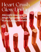 HOLIKA HOLIKA Heart Crush Glow Lip Tint Air – Korean Lip Tint with High Shine Juicy Fruit Jam Colors Lip Stain – Hydrolyzed Collagen & Vitamin C (09 COMELY)