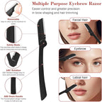 Tweezers Set, Hyxhappy 9 pcs Professional Stainless Steel Tweezers Kit for Facial Hair, Precision Plucker Eyebrow Tweezer Kit with Luxurious Travel Case as Stocking Stuffers Gifts for Women/men