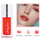 Lip Oil,Lip Glow Oil,Plumping Lip Oil Tinted,Hydrating Gloss Tinted Lip Balm,Long Lasting Nourishing Non-sticky Fresh Texture for Color Reviver (Cherry)