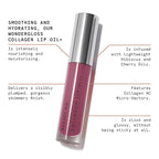 Beauty Pie Wondergloss Collagen Lip Oil + (Plum Naked) – Hydrating, Plumping, Non-Sticky Gloss with Collagen AC Micro-Vectors & Cherry Oils