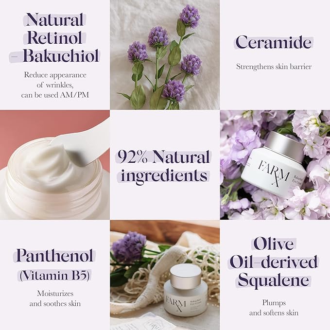 Farm Rx Bakuchiol Eye Cream - Vegan Revitalizing Cream to Reduce Dark Circles and Wrinkles Under and Around the Eyes, an Alternative to Retinol (30ml/1 fl oz) Clean Beauty