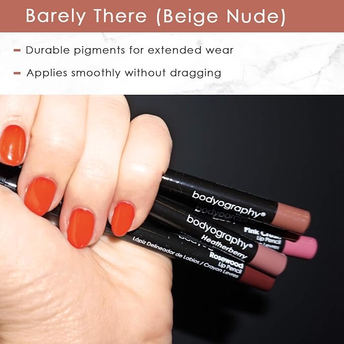 Bodyography Antioxidant Lip Pencil with Coconut Oil and Vitamin E (Barely There, Beige Nude)