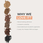 Soft Brow Define & Fill Powder Duo, Includes Dual ended Brush, Vegan and Cruelty Free (Brunette)