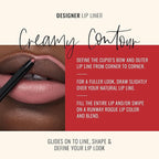 Runway Rogue Designer Liner Lip Pencil, Matte Soft Pink-Mauve Lip Liner Pencil and Lip Liner Sharpener, ‘A List’